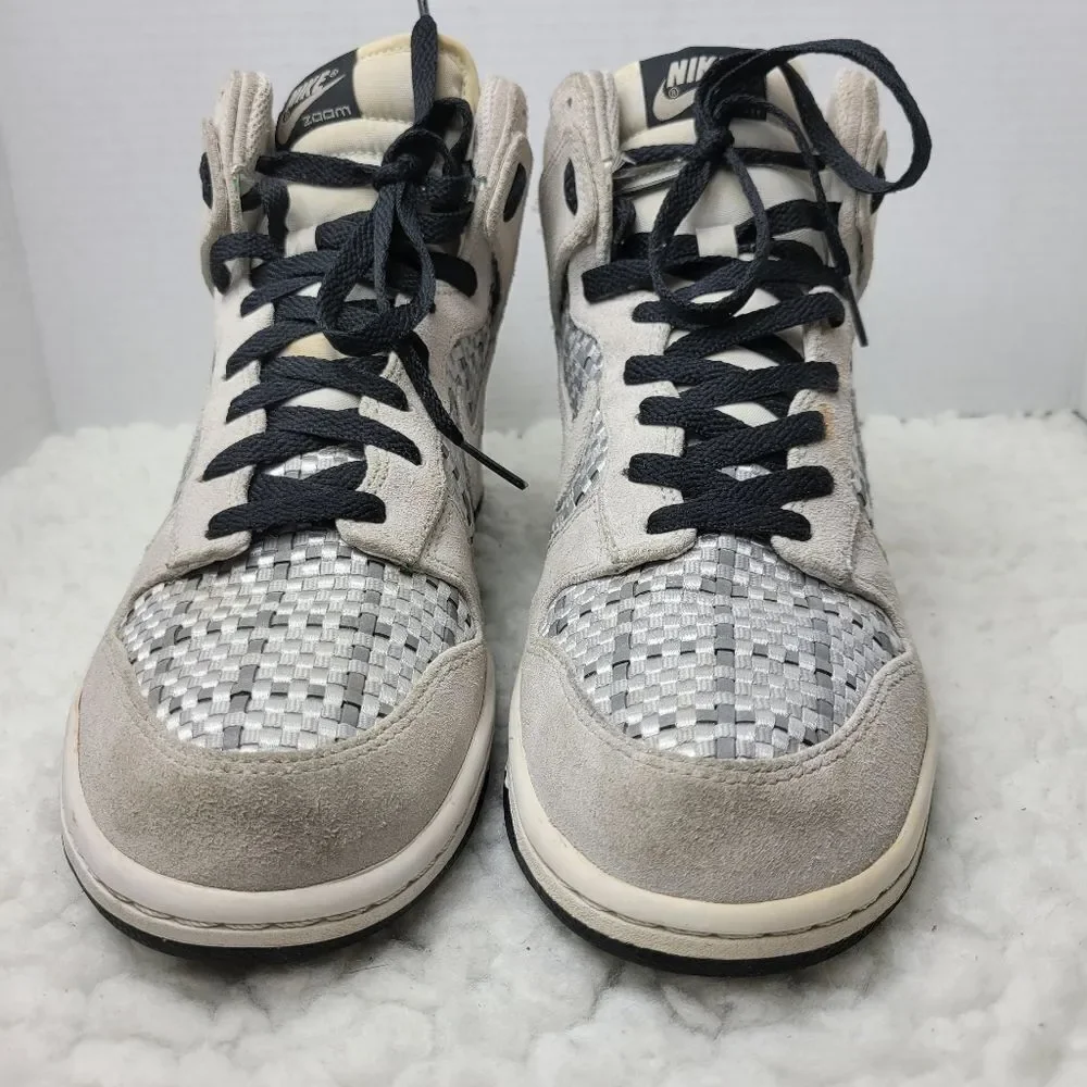 Vtg Nike Dunk Mens Size 10High Top Premium Suede Woven Grey Silver 317891-007